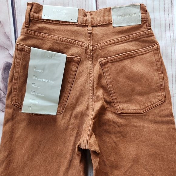 NWT Everlane "The Way-High" Rise Straight Jean Burnt Orange | Women's Size 24 - Picture 8 of 14